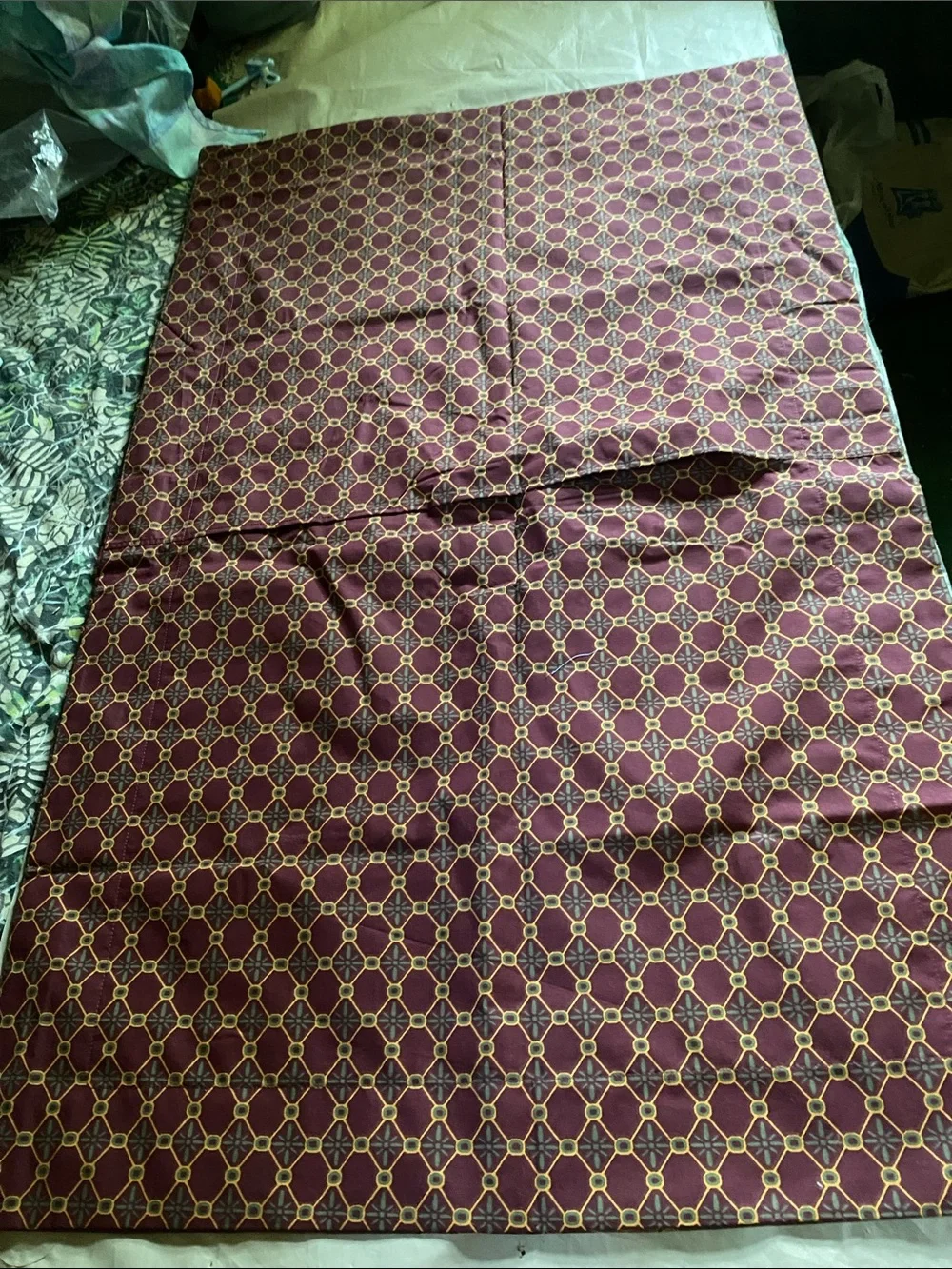 Two big pillowcase  Plum Patchwork-Style Decorative Bedding Throw